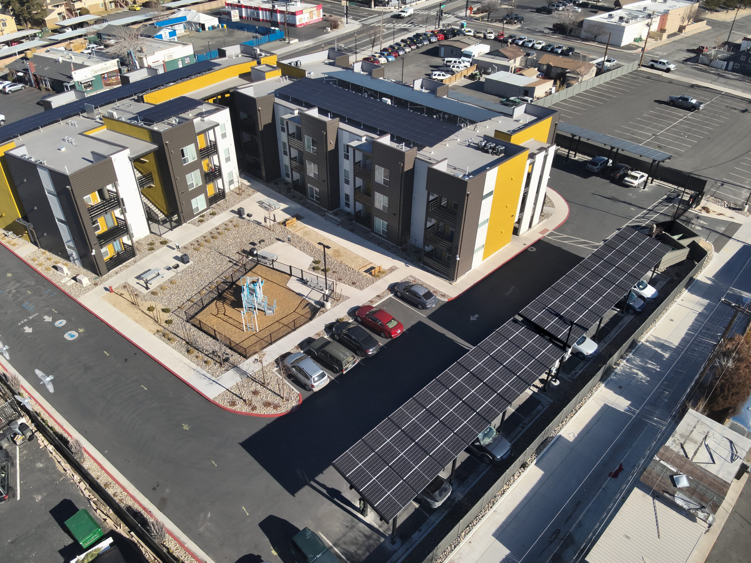 Large Infinity Rack solar carport installation